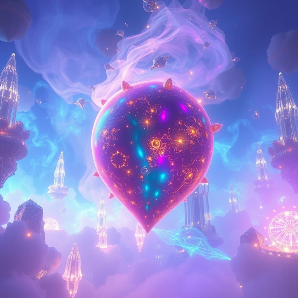 Majestic AI Entity Dances in Dreamlike Realm