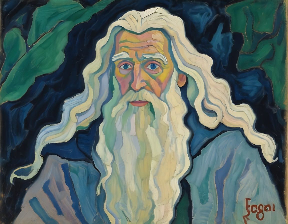 Gandalf Portrait in Egon Schiele Style