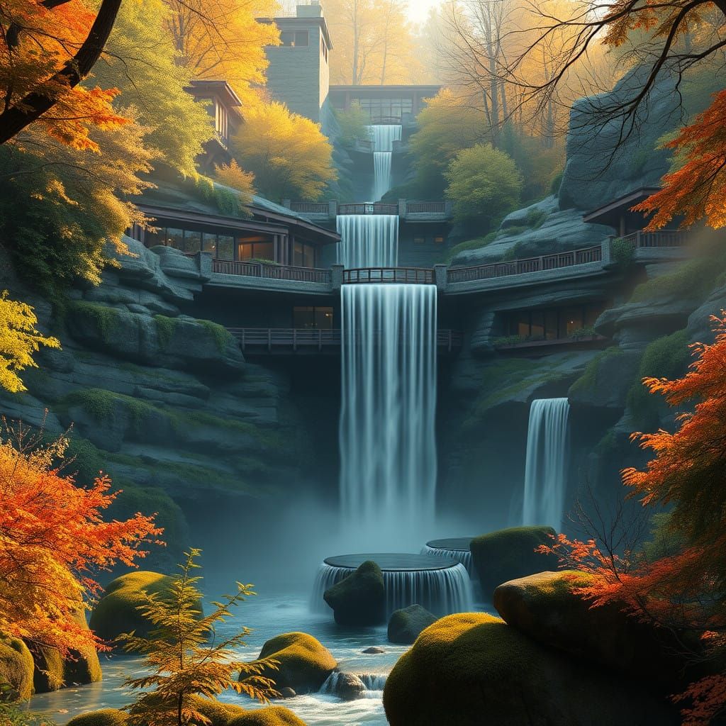 Fallingwater Waterfall House in Stunning 8K HDR
