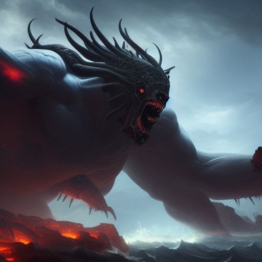 Zeus Battles Typhon: A Greek Mythology Masterpiece