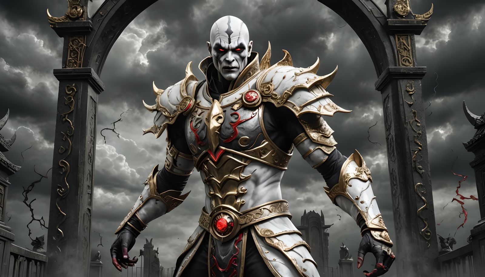 Quan Chi at Time Portal: Hyperrealistic HDR Render