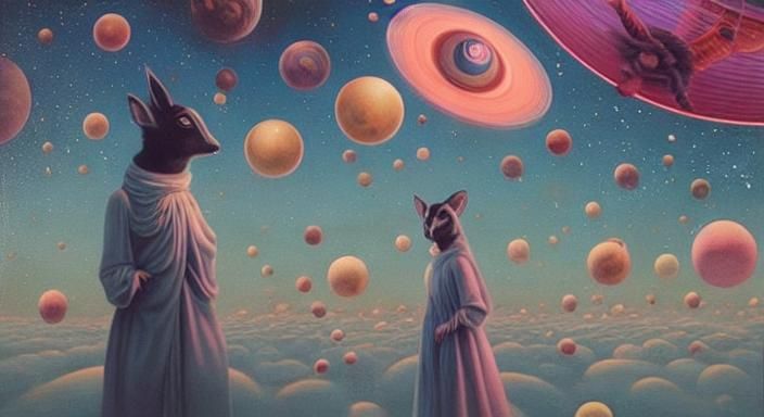 Surreal Space Walk: A Gravity-Free Fairytale