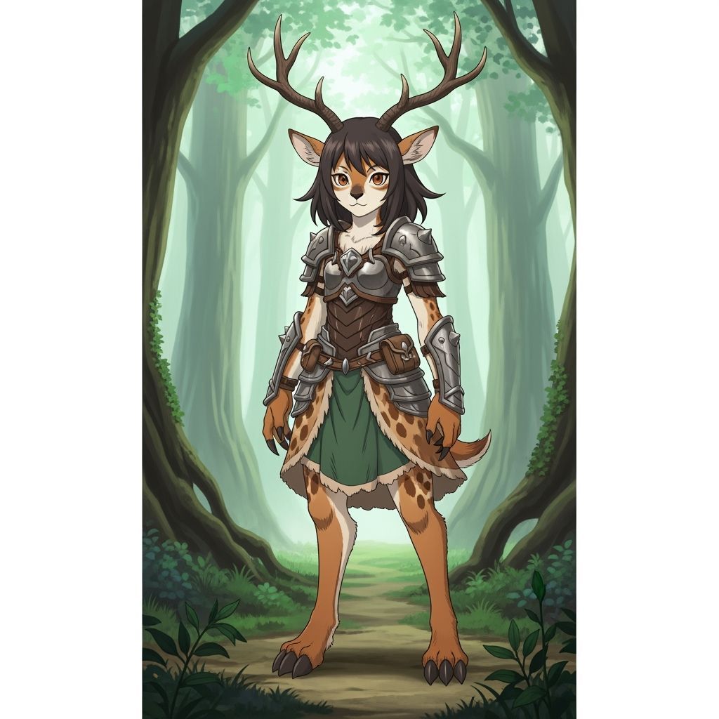 Elklorian Girl Druid Ranger in The Black Wood