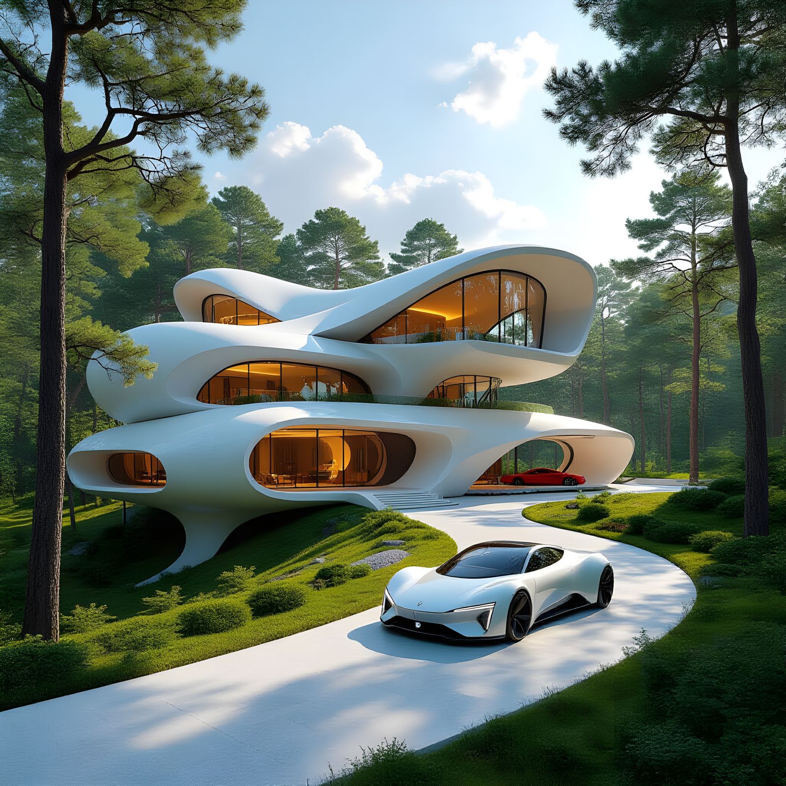 Futuristic Country House in Parametric Style
