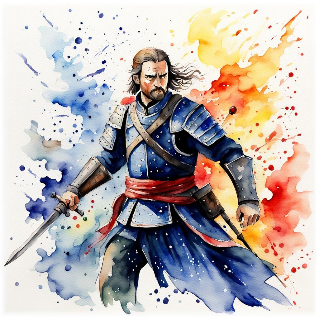 Watercolor Painting of a Lost Battle