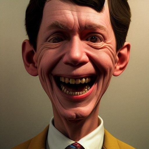 Hyperrealistic Portrait of Alfred E. Neuman in 8k