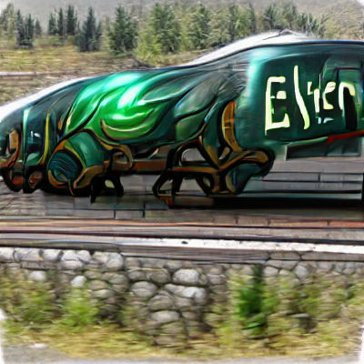 Elven Train Through Fantasy Forest