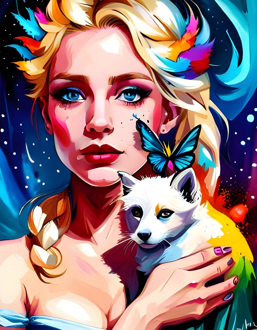 Enchanting Portrait of an Ice Sorceress Goddess