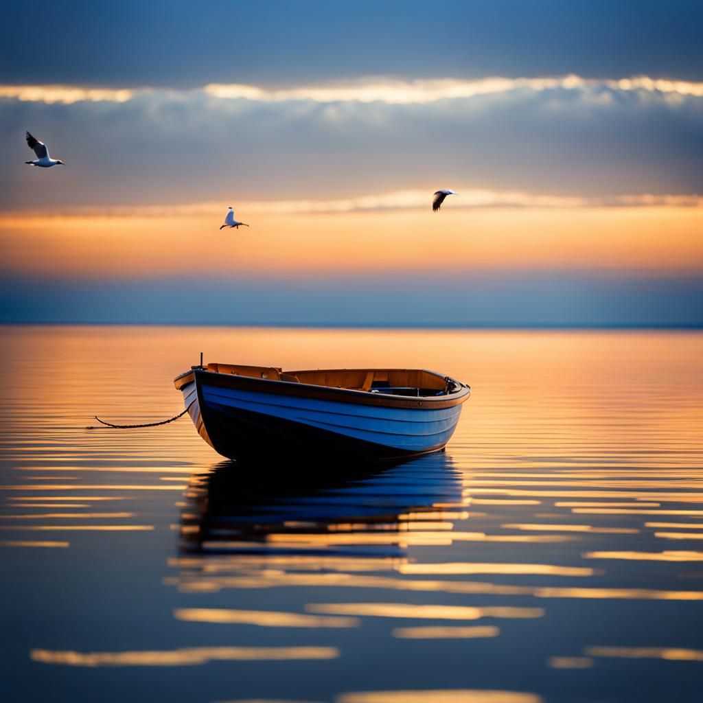 Seaside Calm: Golden Hour Photography