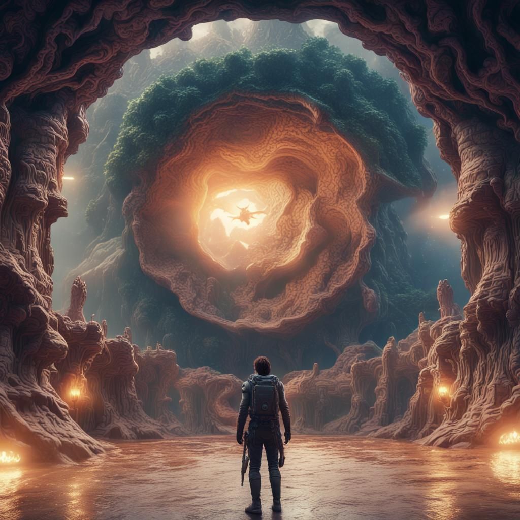 Fantastical Universe Mindscape in Detailed Matte Painting