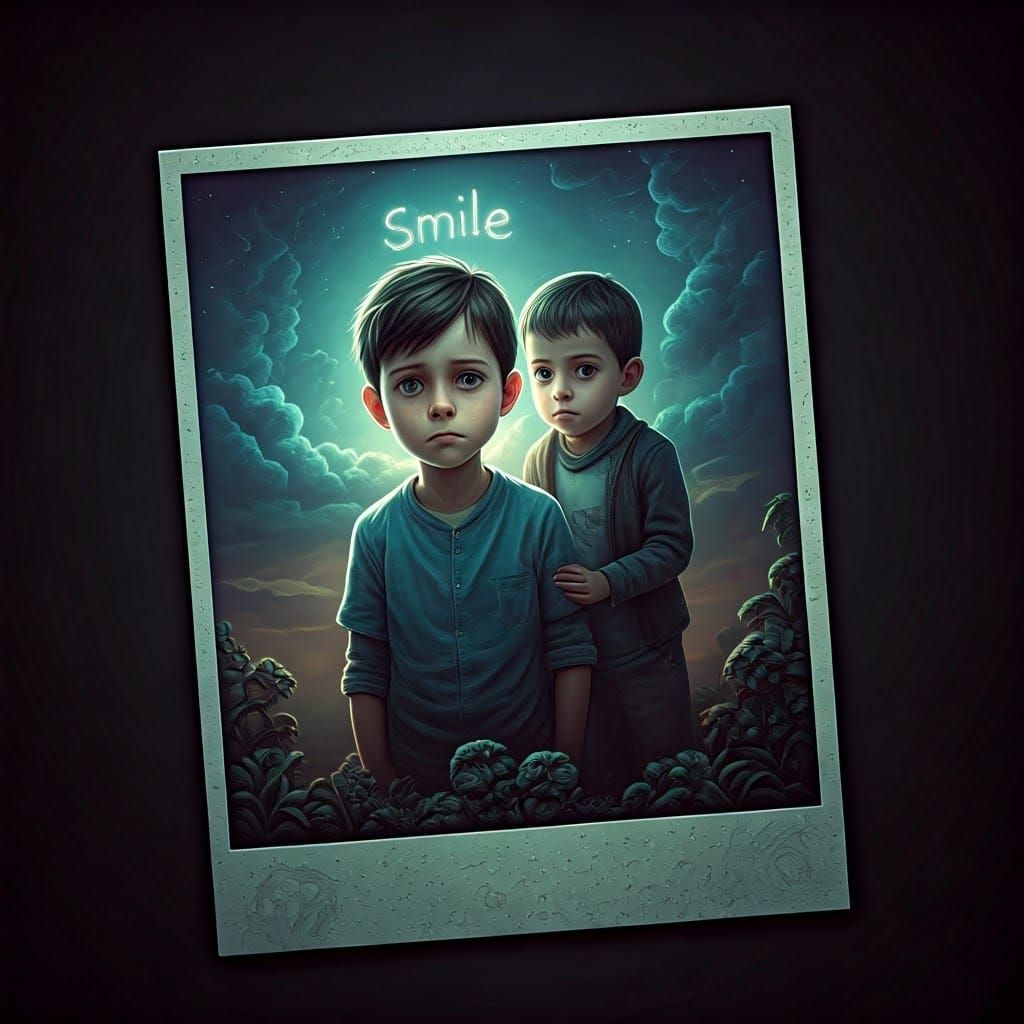 Family Portrait with Boy Refusing to Smile