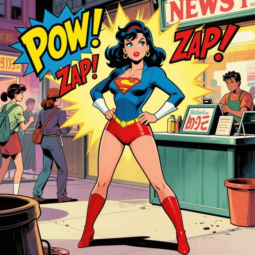 SuperPinUp at Newsstand Retro Comic Art