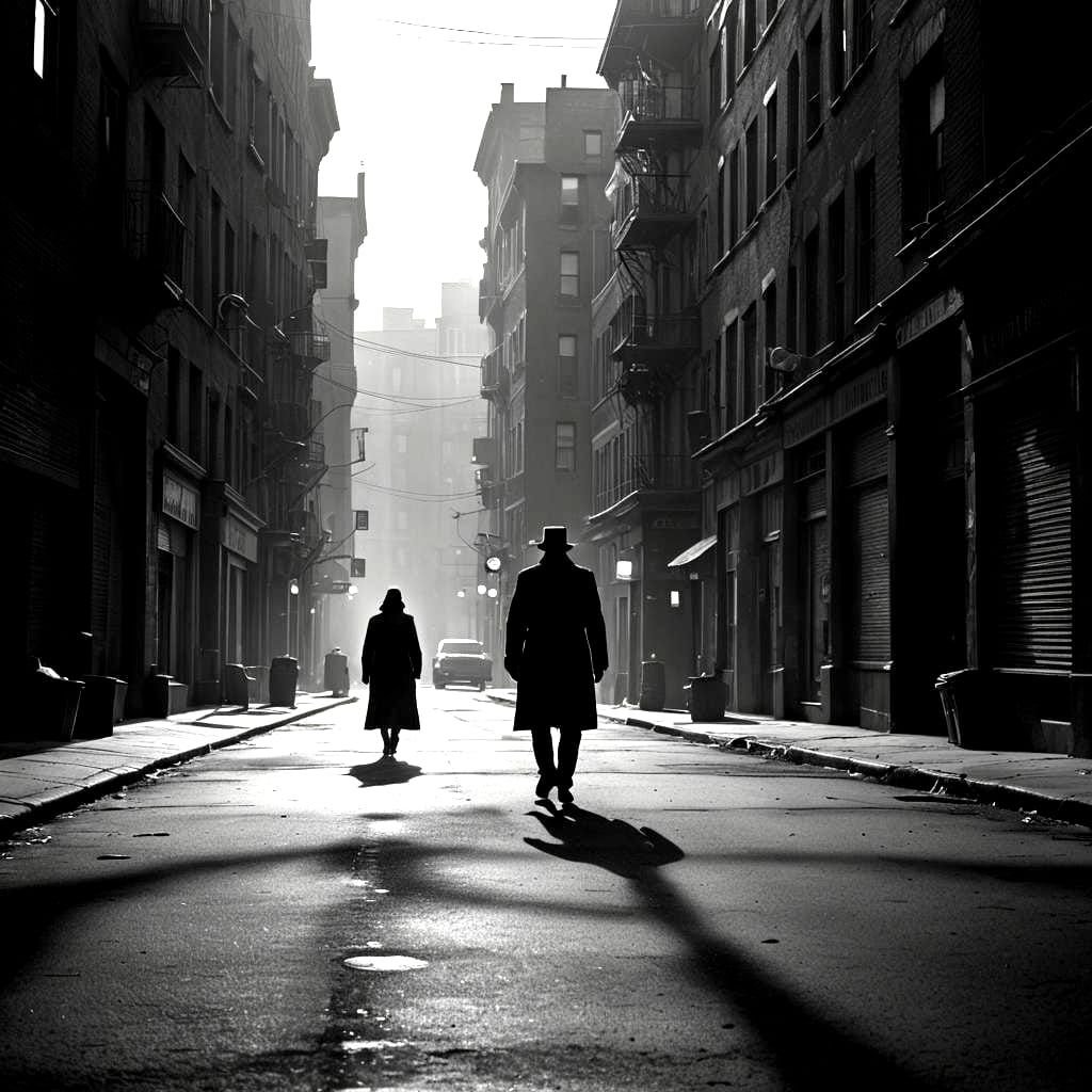 Striking Black and White Abstract Composition