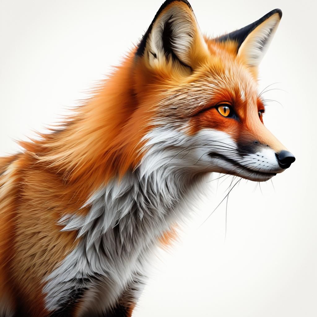 Red Fox Clipart in Pastel Nursery Art Style