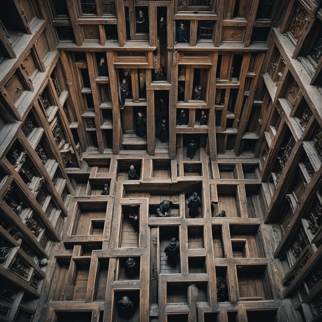 Victorian Labyrinth: A Grim Aerial View