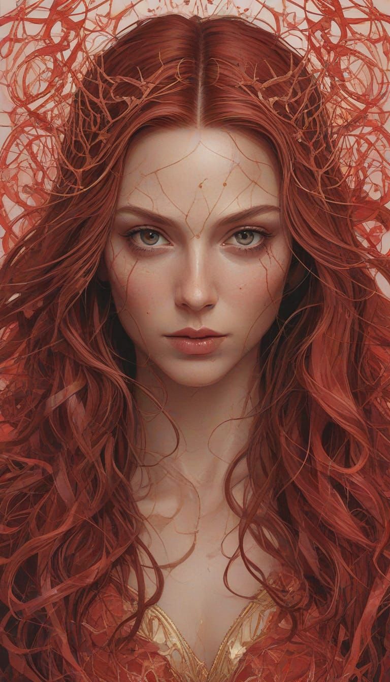 Ethereal Scarlet Witch in Intricate Digital Painting