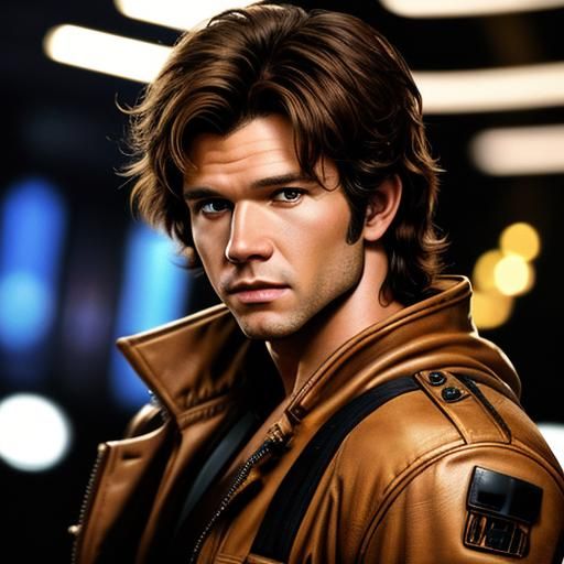 Han Solo in Millennium Falcon: High-Quality 8K Photo