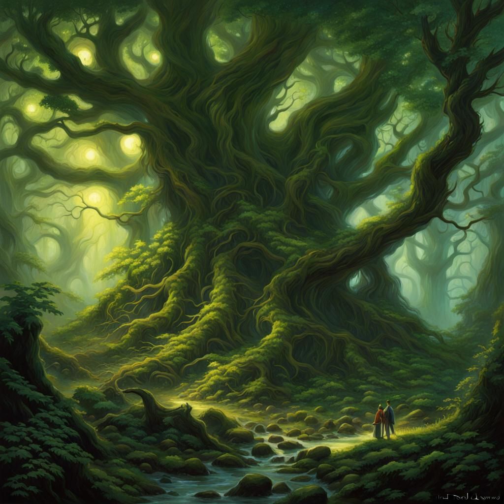 Eldritch Forest in High Fantasy Style