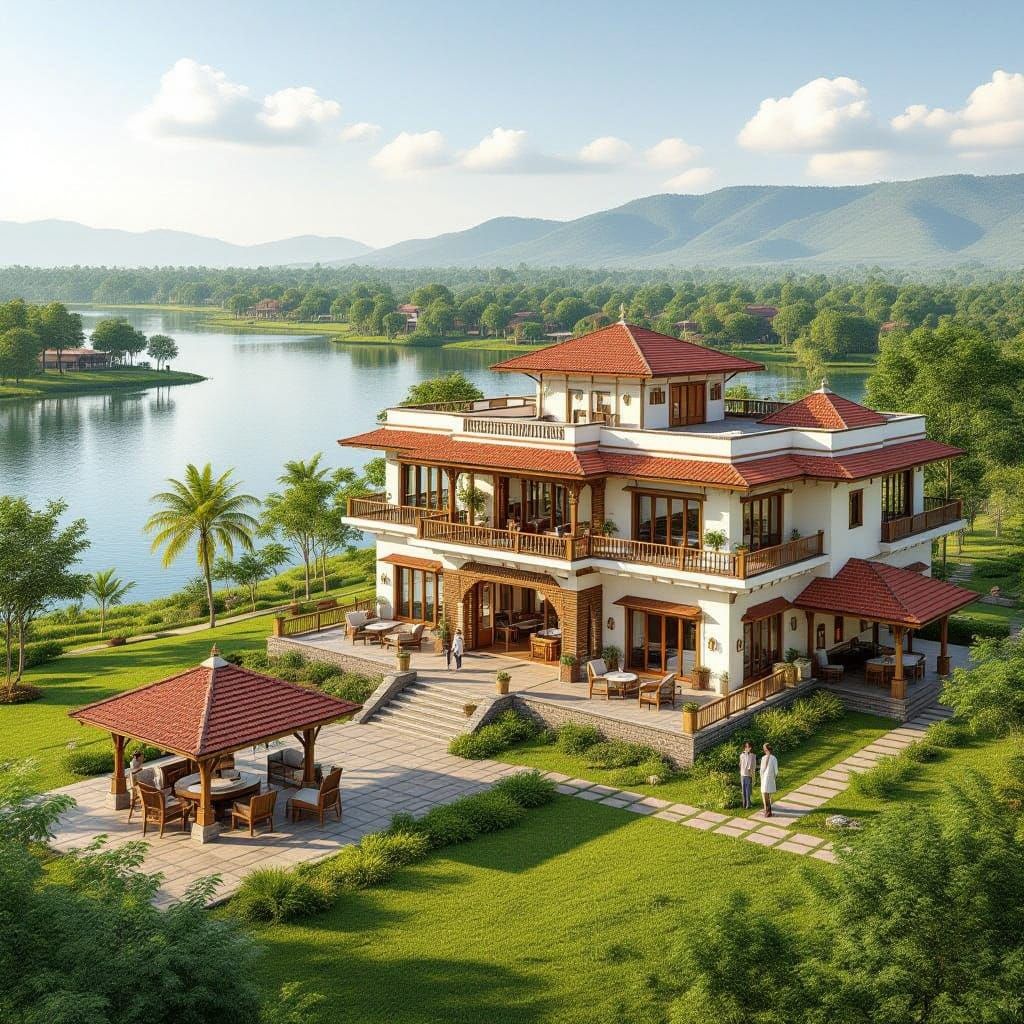 Majestic Eco-Resort in Lush Indian Village