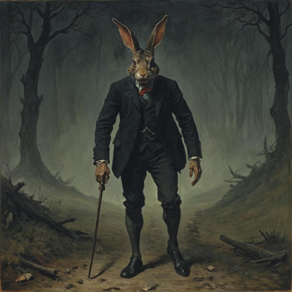 Eerie Rabbit Walks Silently, a Masterpiece