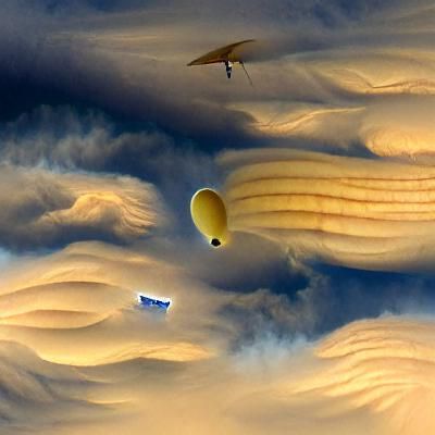Airships and Balloons Soaring Through Venus Clouds