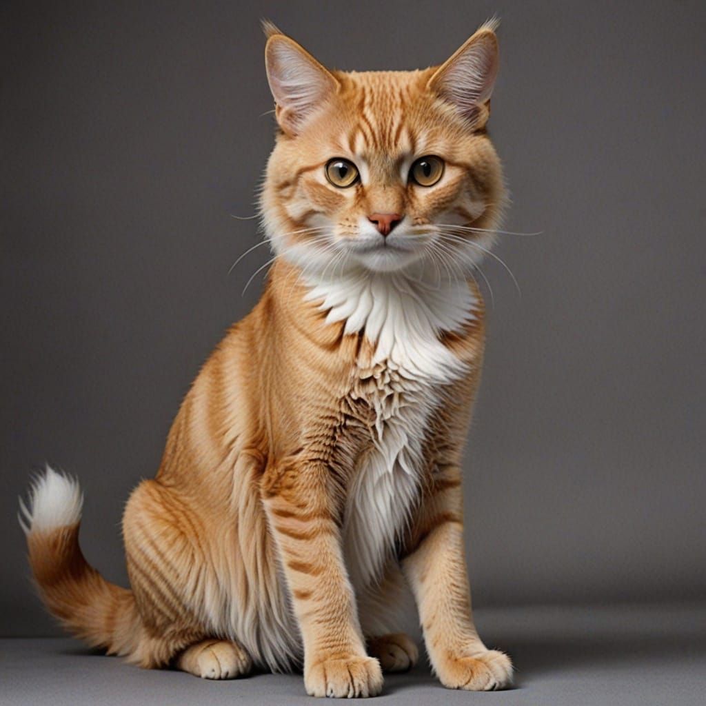 Hybrid Dog-Cat Creature with Unique Anatomy