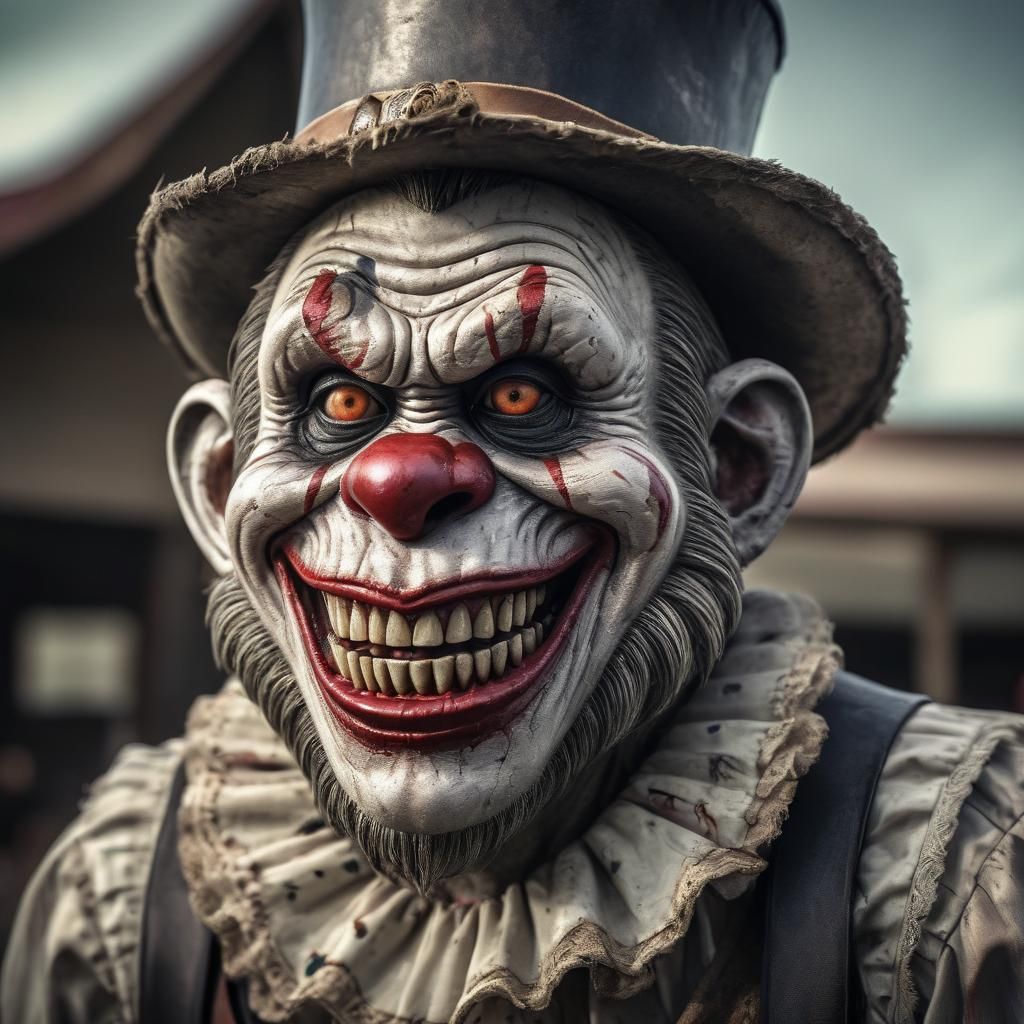 Hyperrealistic Zombie Monkey Gunslinger Grinning Maniacally