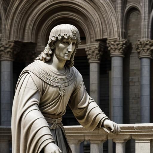 AI-Generated Romanesque Art Visualization
