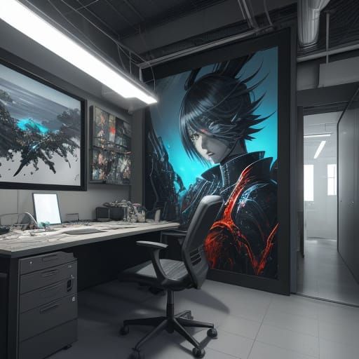 Stylish Anime-Inspired Tote Bag in 3D Rendering