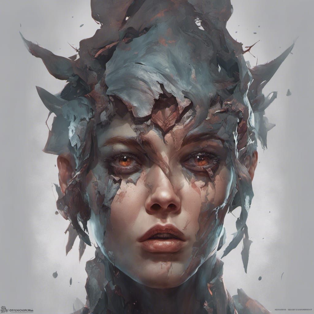 Nightmarish Portrait in Hyperdetailed Style