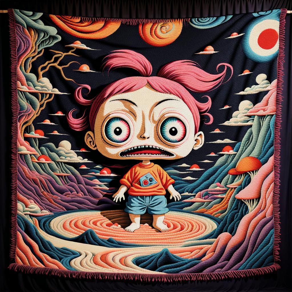 Surrealist Tapestry of a Creepy Cute Miasma