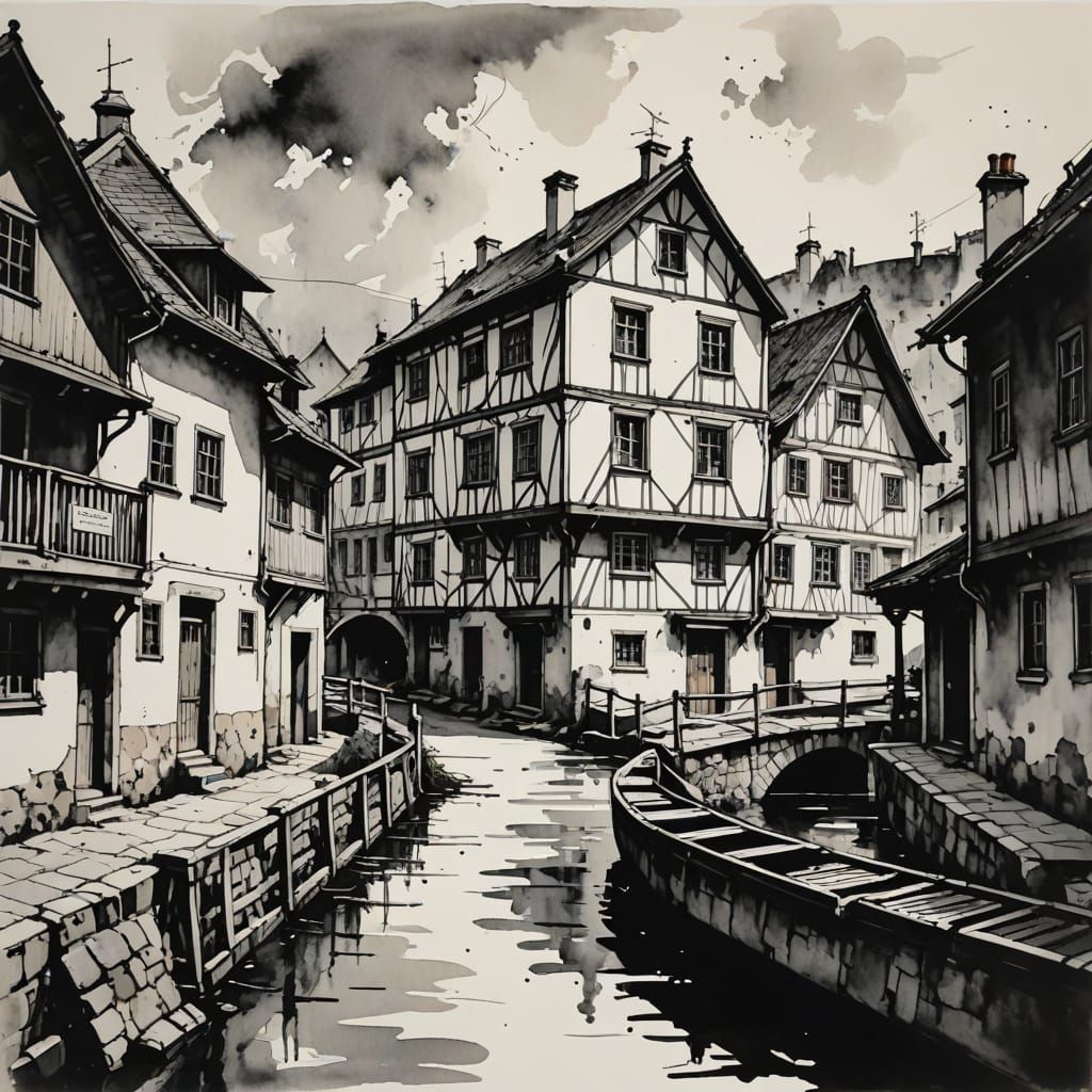 Line*7: form. modern European ink painting