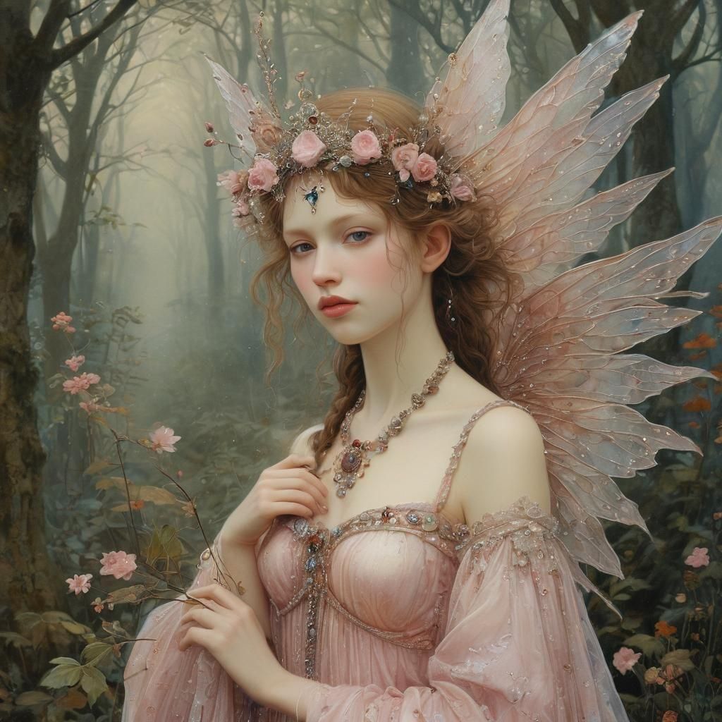 Faerie Princess in Her Enchanted Forest