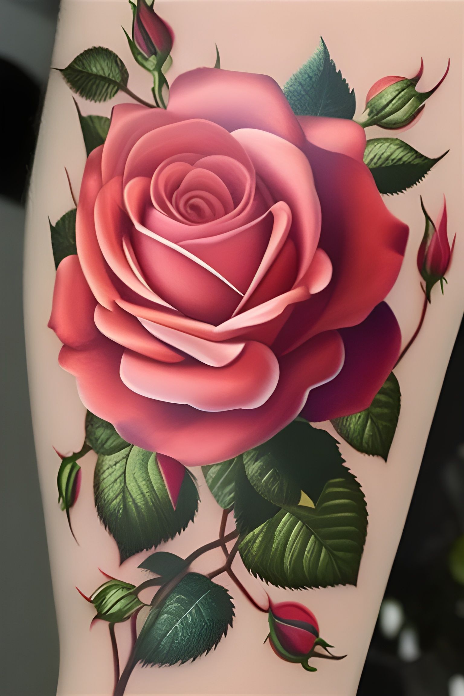 Realistic Rose with Intricate Detail