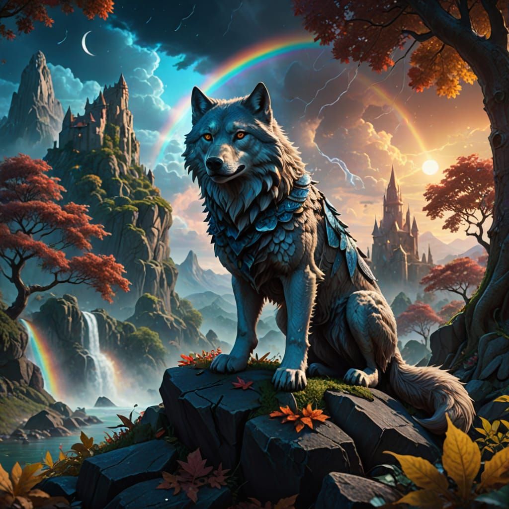 Wolf on the Sword: A Cinematic Fantasy Scene