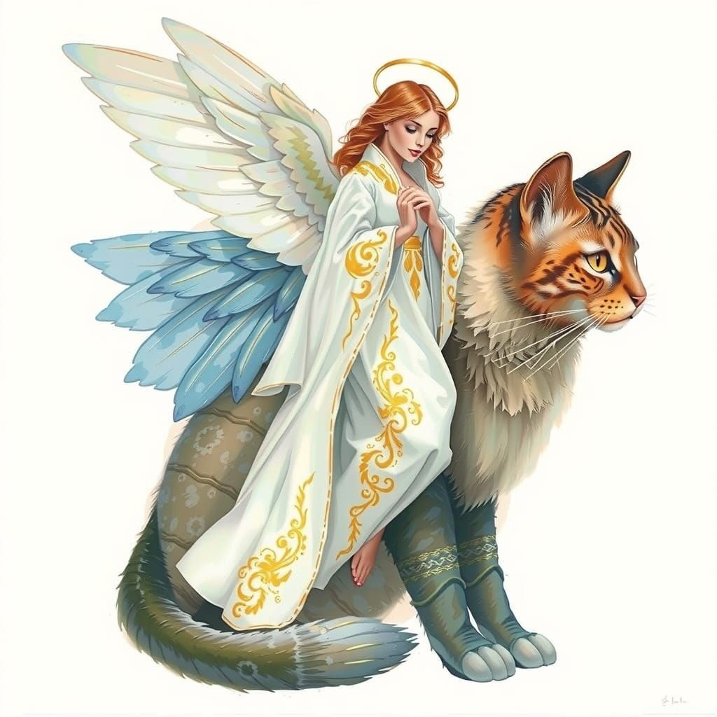 Angel Descends on Lunar Catwalk in Dreamlike Digital Paintin...