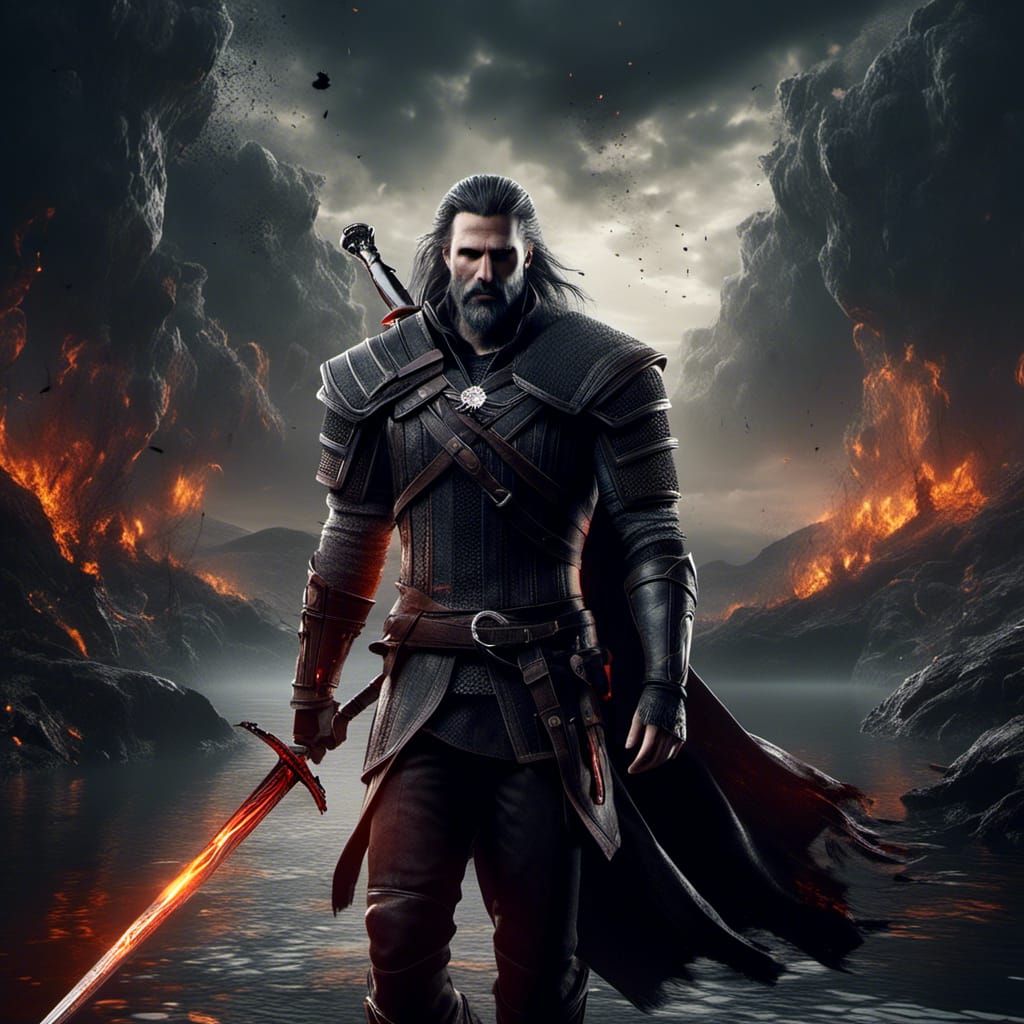 The Witcher 3 Inspired Hyperrealistic Scene