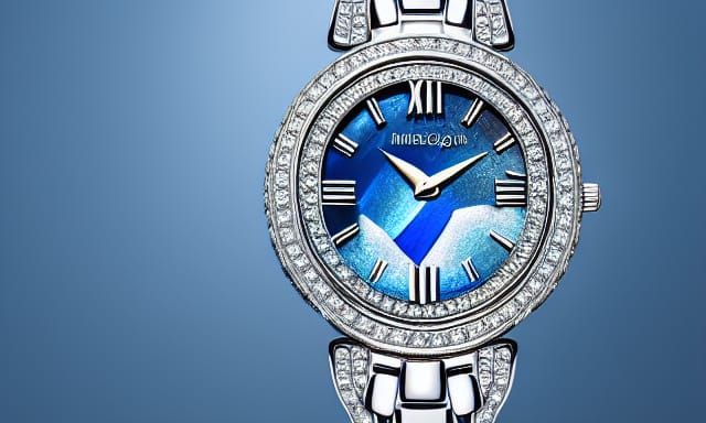 Iced Sapphire Watch in Detailed Matte Painting