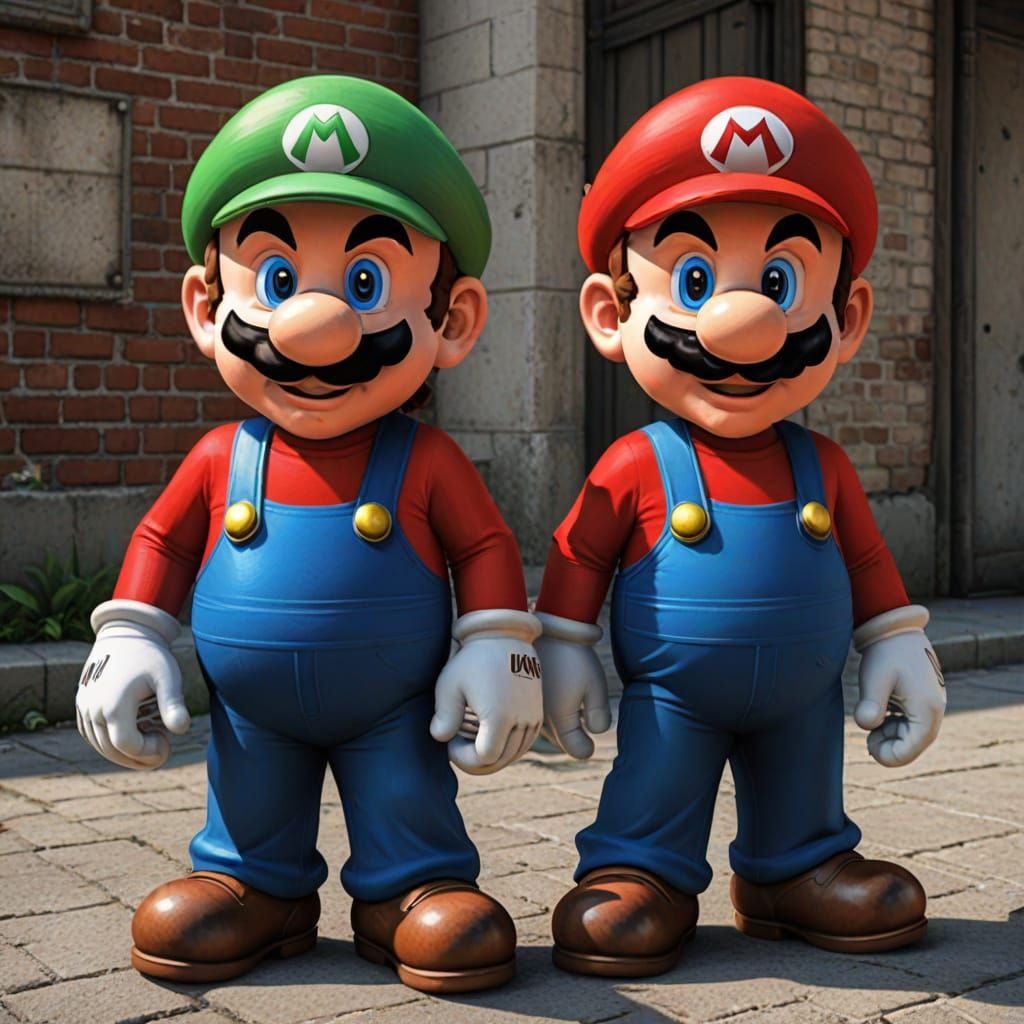 Believable Mario Brothers in Photorealistic Portraits
