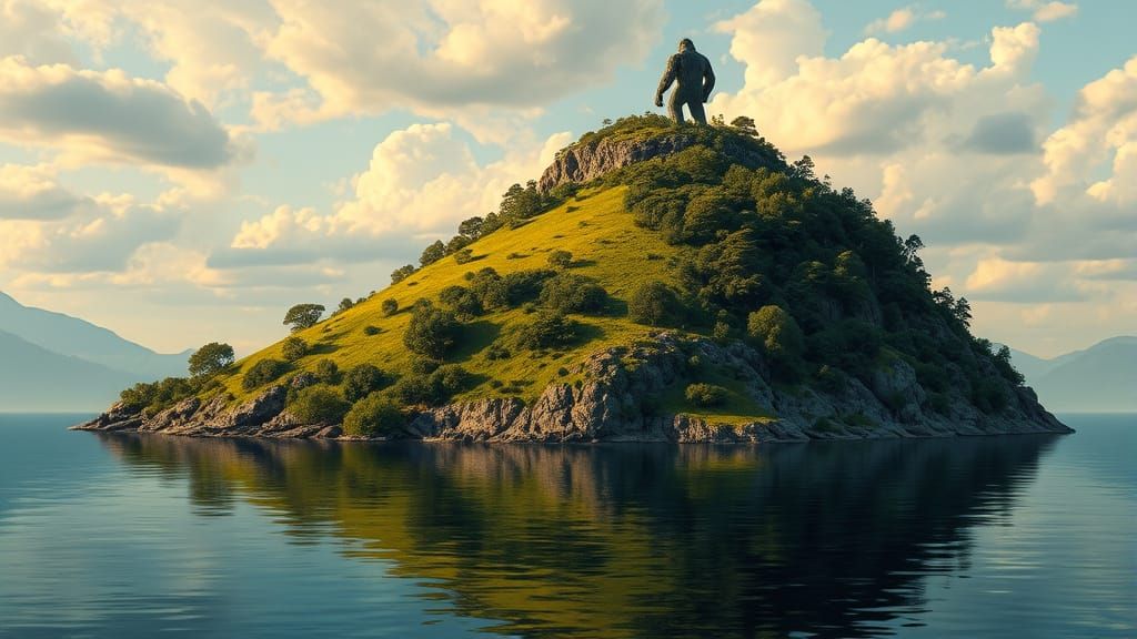 King Kong Island: Klimt-Inspired Science Fiction Art