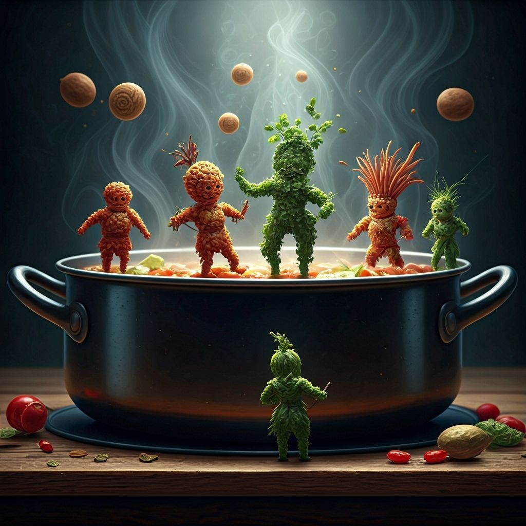 Tiny Spice Golems Dance in Magical Stew