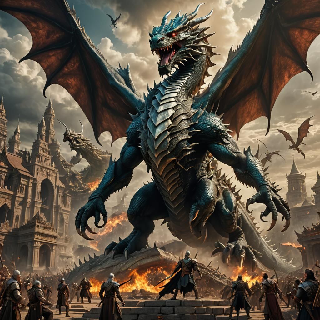 Epic Dragon Battle: Tiamat vs Bahumat