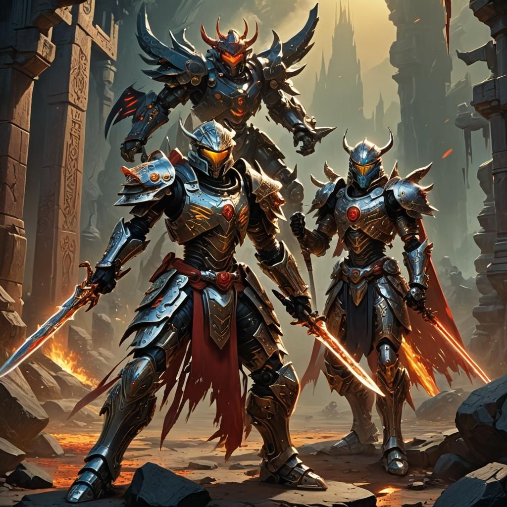 Bionicle Ronin Warrior in Baroque Fantasy Art