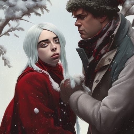 Singing Christmas Carols: Hyperdetailed Portrait