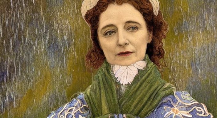 Emmeline Pankhurst in Highlands, Art Nouveau Style