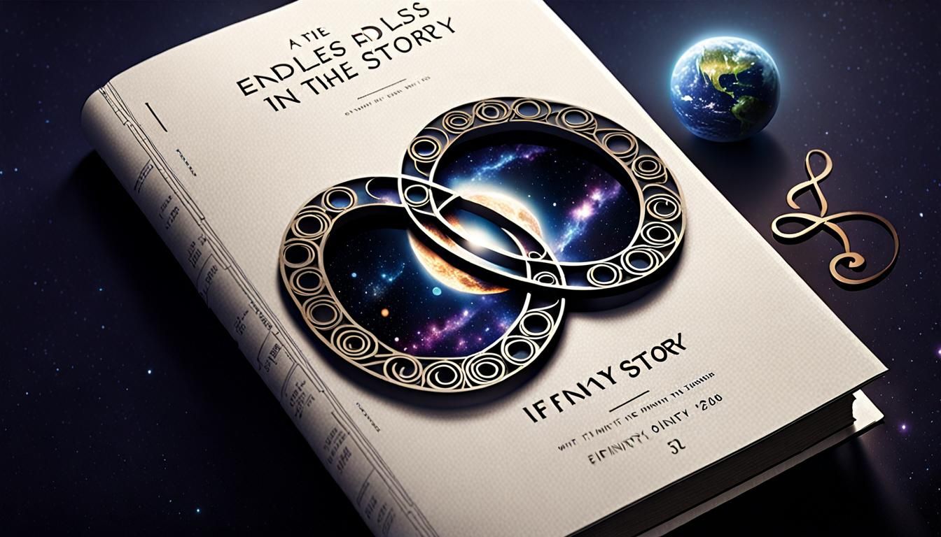 Endless Story Book Cover with Infinity Symbol
