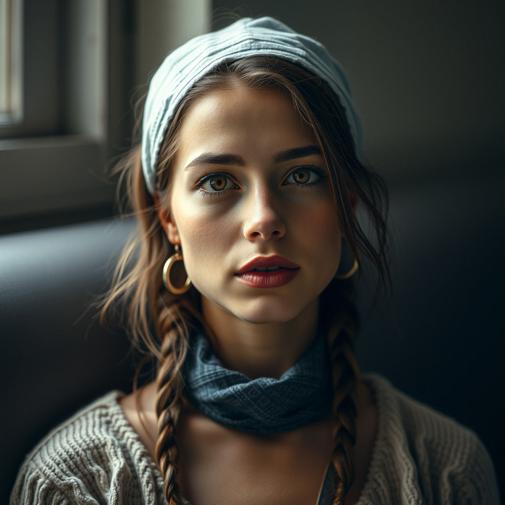 Attractive Woman in Hyperrealistic Cinematic Portrait