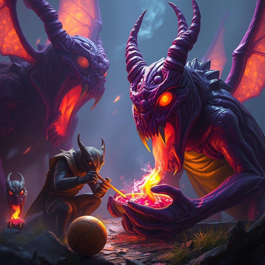 Dark Fantasy Pukwudgie in Hyperdetailed Art