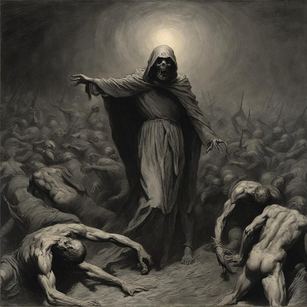 Perpetual Torment: A Gothic Horror Scene