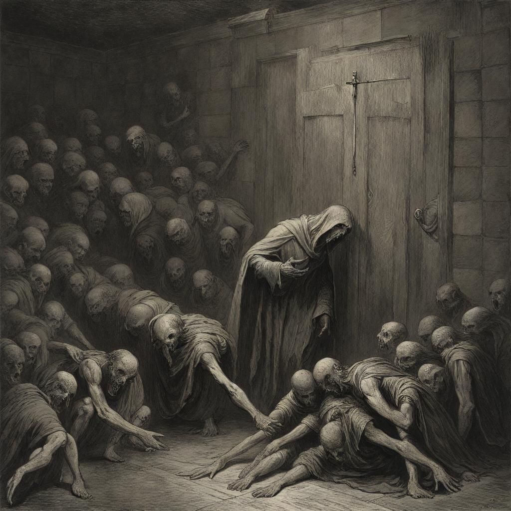 Perpetual Torment: A Horrific Engraving